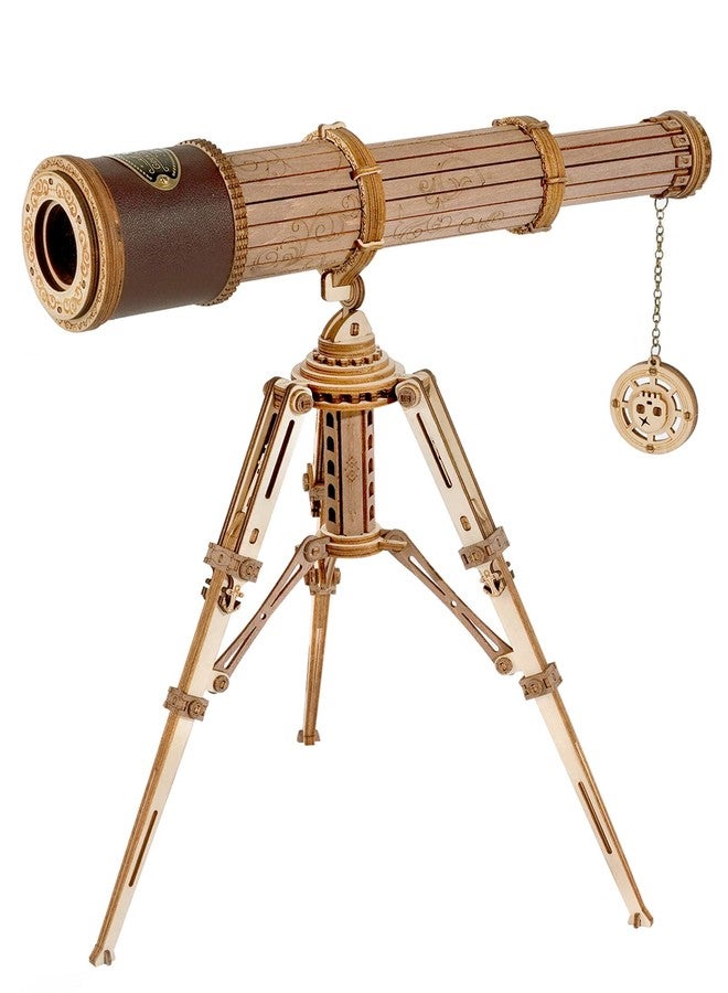 ROKR 3D Puzzles for Adults Wooden Telescope Building Model Kit with Tripod for Adults -3X Magnification Science Kit Gifts for Adult - Image 1